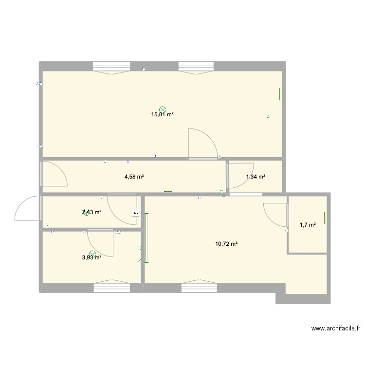 Appart Arotzenia (1). Plan de 7 pièces et 41 m2