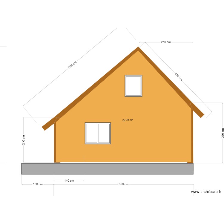 façade  SUD V3.. Plan de 0 pièce et 0 m2