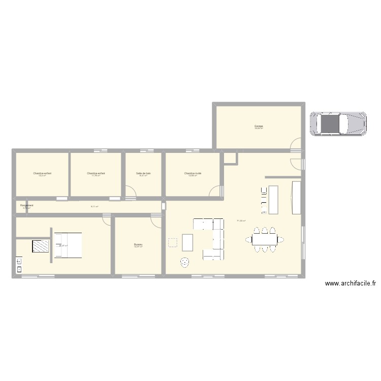 MAISON FERHAOUI TAN. Plan de 10 pièces et 188 m2