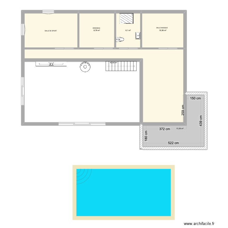 idée maison 2eme etage. Plan de 5 pièces et 81 m2