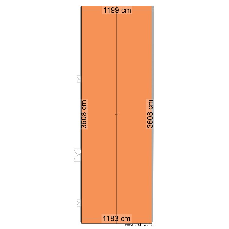 Salle des fêtes . Plan de 1 pièce et 430 m2