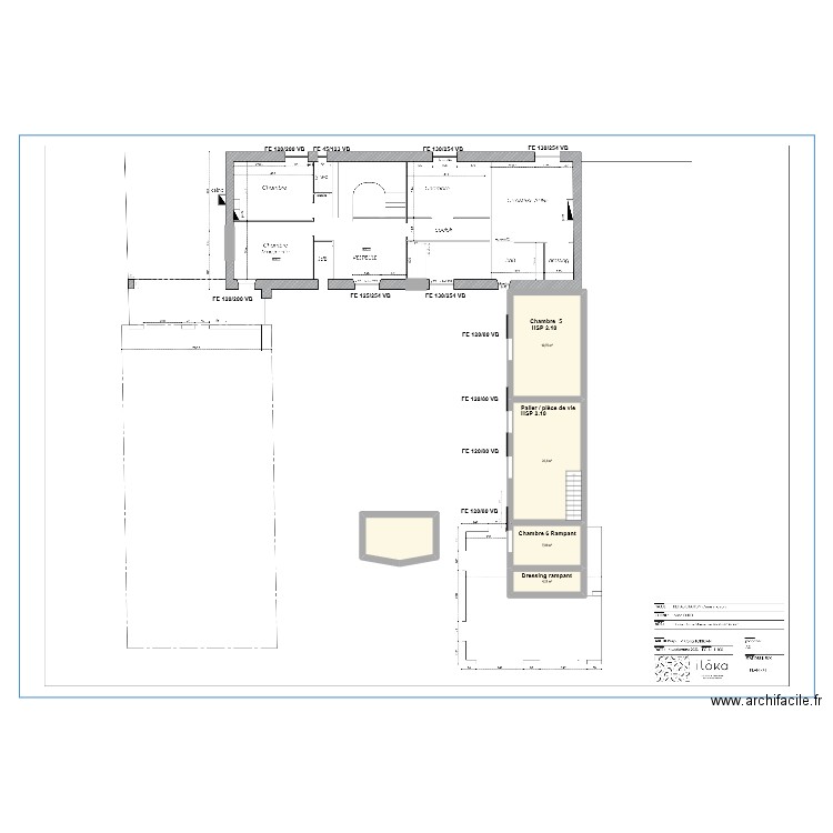 Plan Etage DUTEL. Plan de 5 pièces et 63 m2