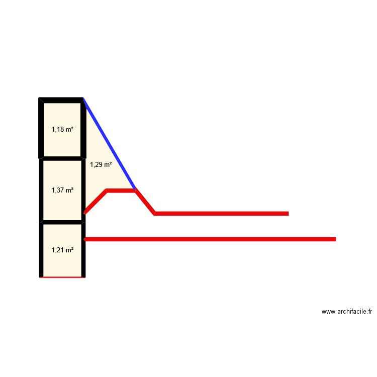 depart bac mur king cho. Plan de 4 pièces et 5 m2