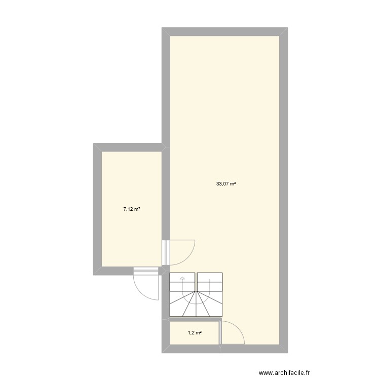 maison. Plan de 3 pièces et 41 m2