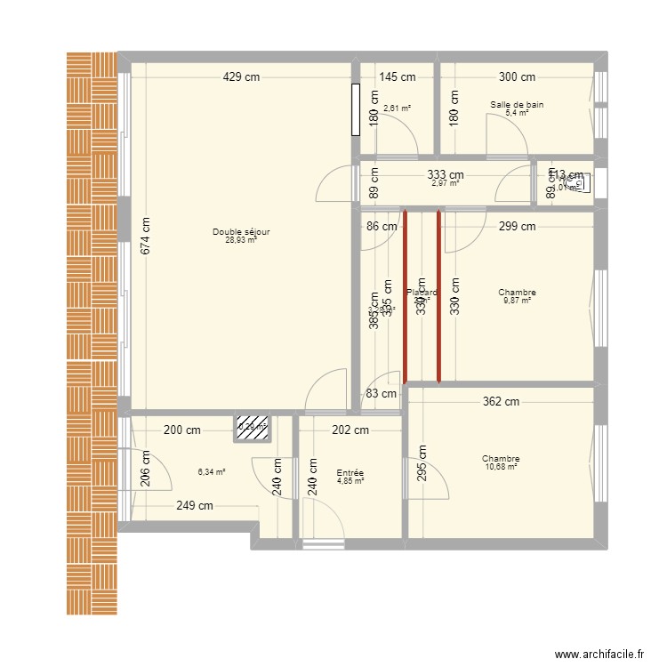 plan 2. Plan de 12 pièces et 78 m2