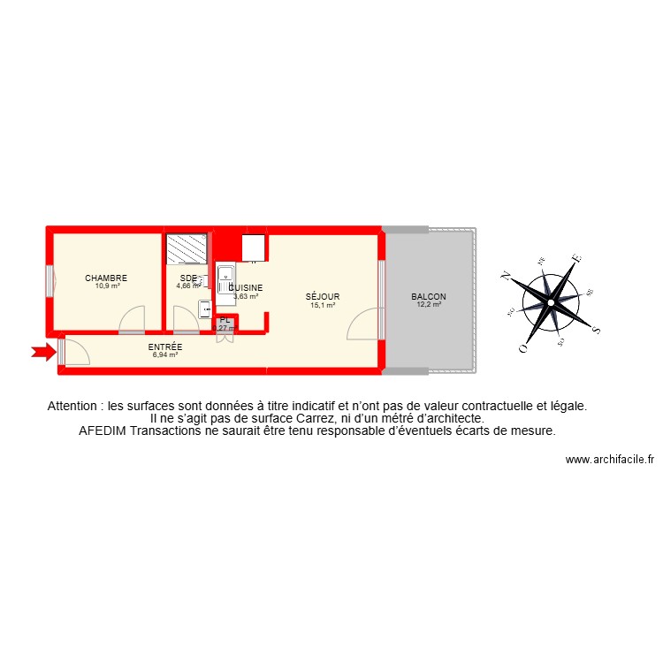 BI 20165--. Plan de 8 pièces et 54 m2