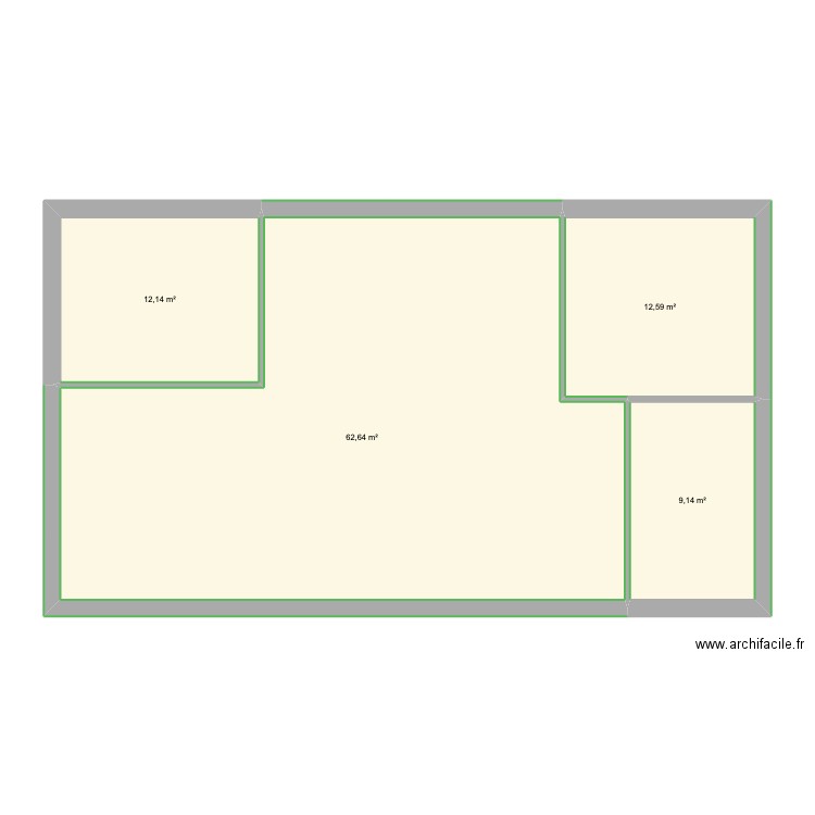 Maison 3. Plan de 4 pièces et 97 m2