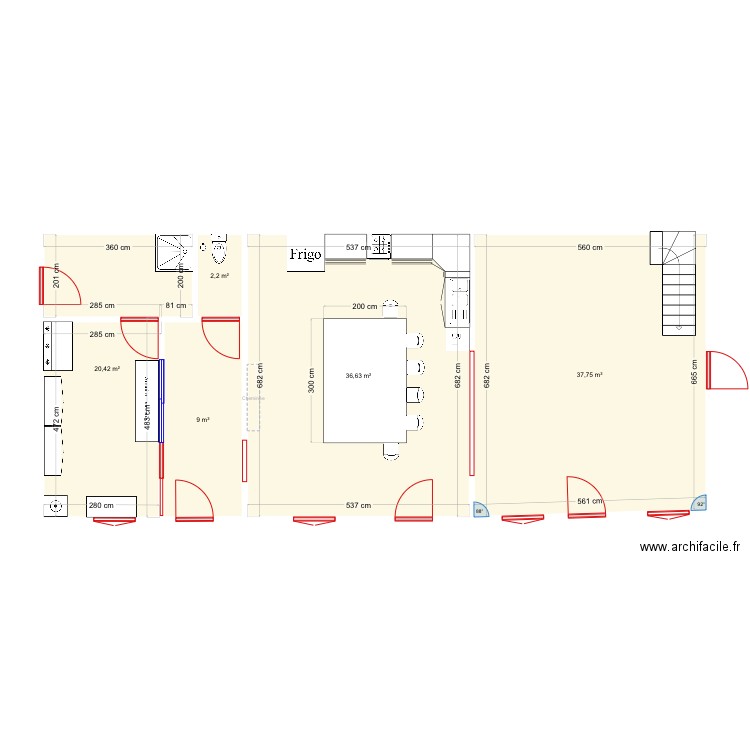 Maison bas. Plan de 5 pièces et 106 m2