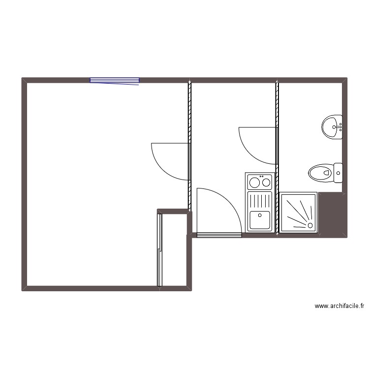 LADRIERE. Plan de 4 pièces et 90 m2