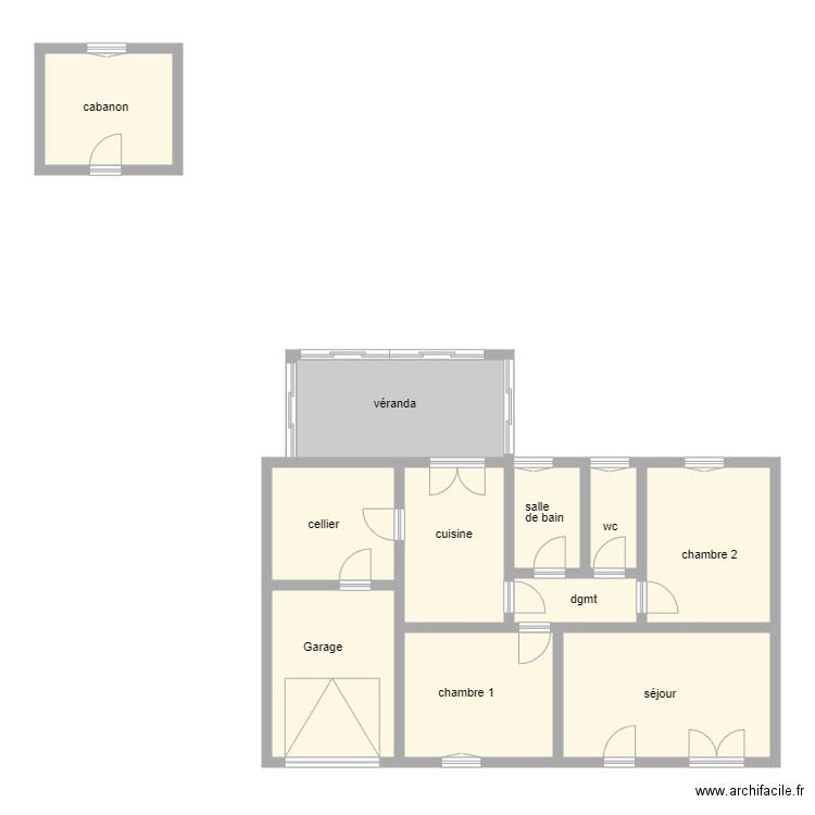 0555. Plan de 10 pièces et 106 m2