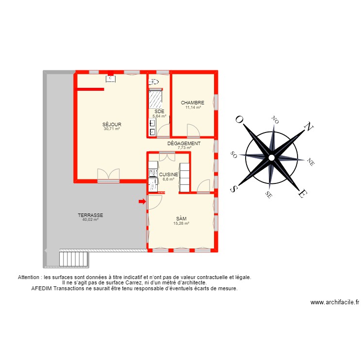 BI 17876 - . Plan de 14 pièces et 187 m2