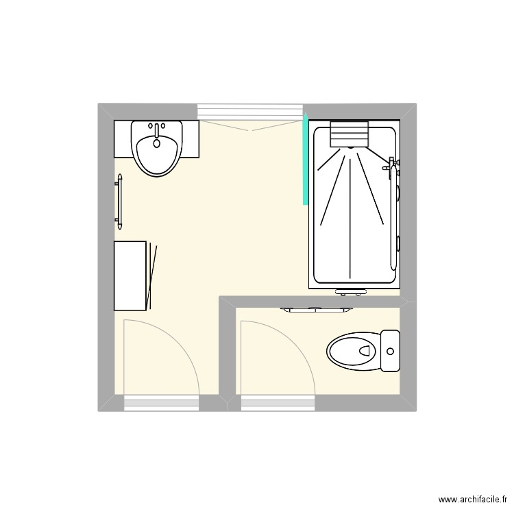 HEURTEFEU PROP1. Plan de 2 pièces et 7 m2