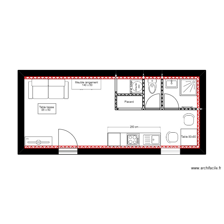 MAILLY PROJET FINAL ETAGE. Plan de 8 pièces et 26 m2