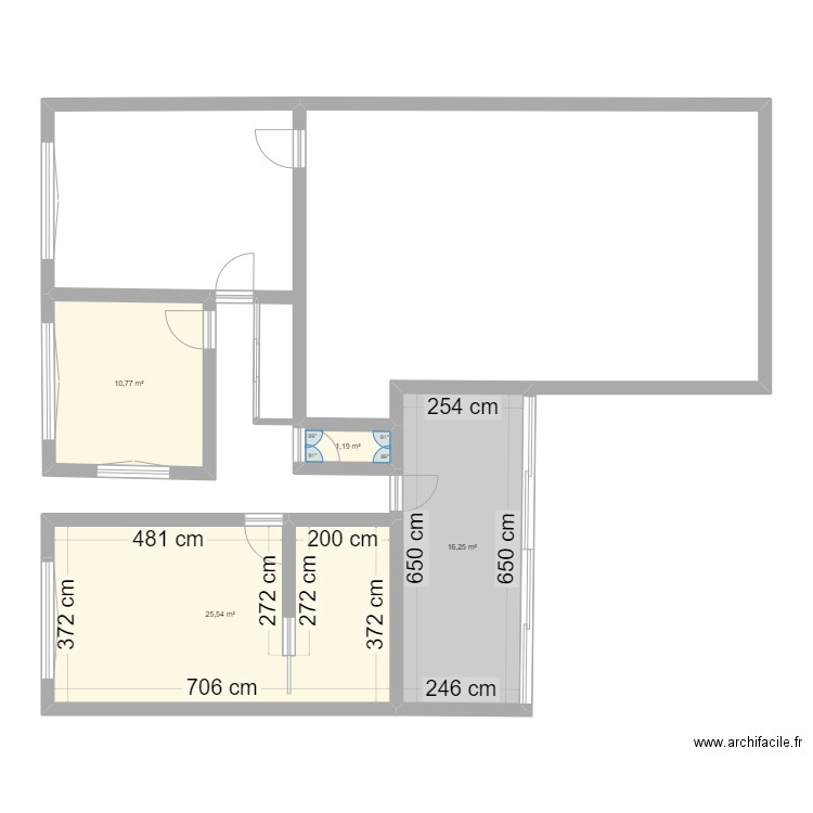 Isidoc 2. Plan de 4 pièces et 54 m2