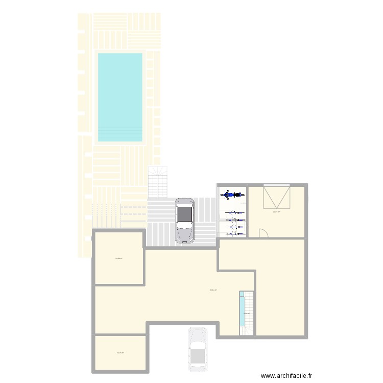 plan maison ssssol. Plan de 20 pièces et 392 m2