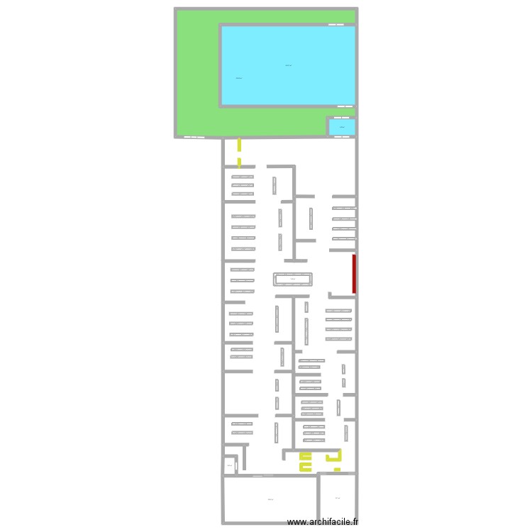 Magasin LA PALETTE. Plan de 7 pièces et 372 m2