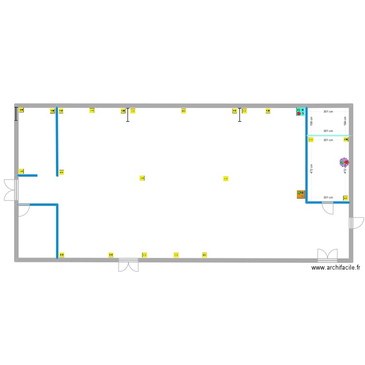 Service de Métrologie Electrique. Plan de 4 pièces et 254 m2