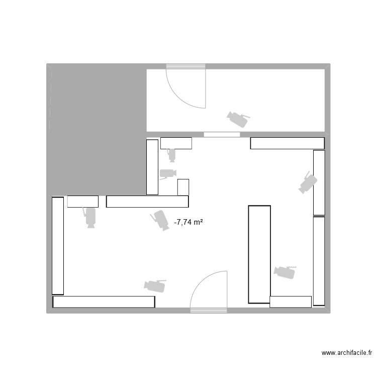 VAISH MARKET. Plan de 1 pièce et 19 m2