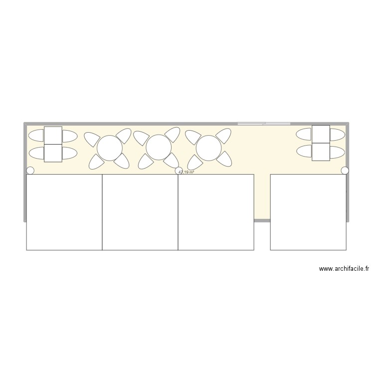 ext inter. Plan de 1 pièce et 47 m2