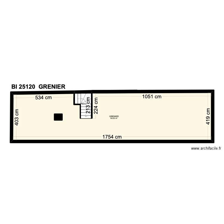 BI 25120. Plan de 29 pièces et 281 m2