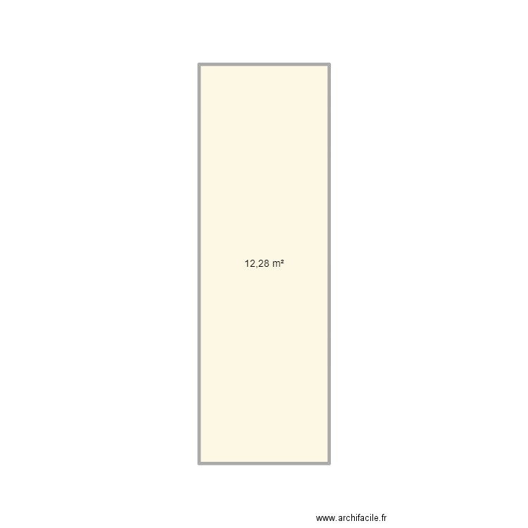 métré terrasse. Plan de 1 pièce et 12 m2