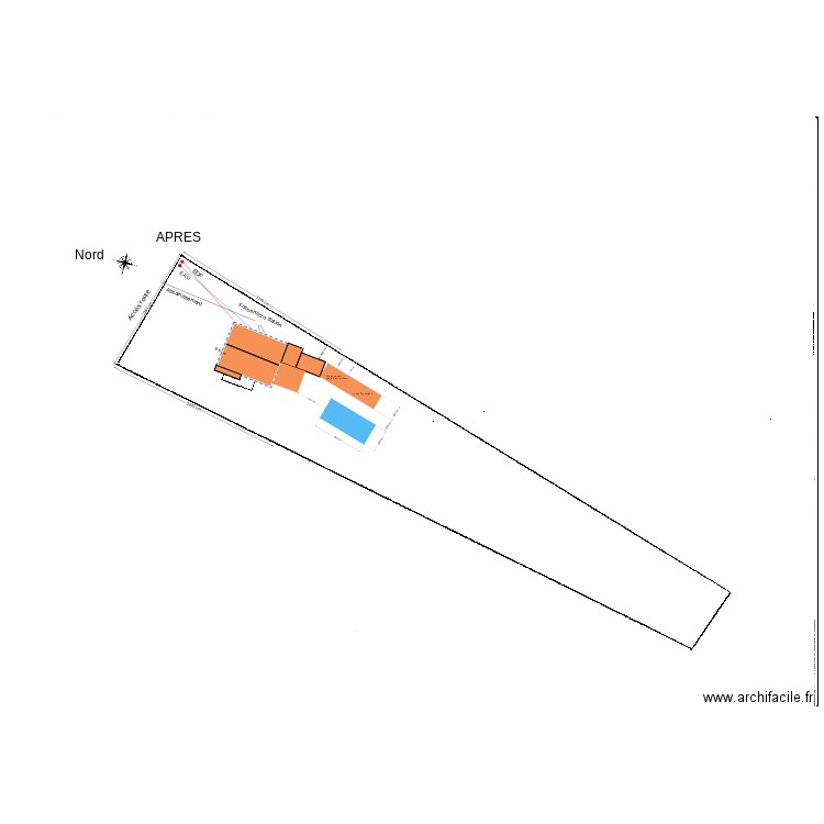 plan de masse avec cotations ensemble. Plan de 0 pièce et 0 m2