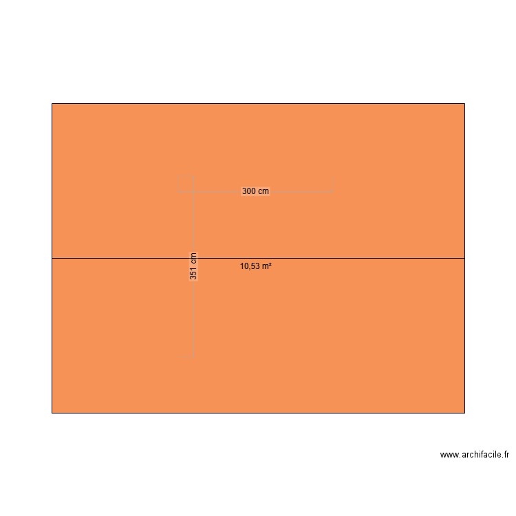 cabanon. Plan de 1 pièce et 11 m2