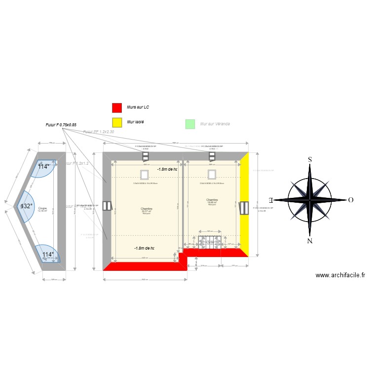 ML24013960 . Plan de 10 pièces et 115 m2