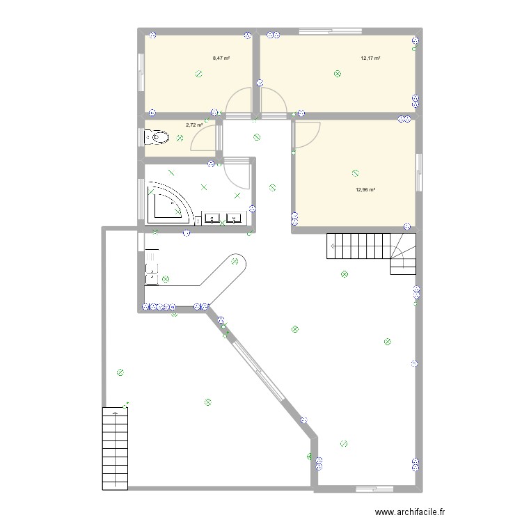 Sae rsx sec&hum. Plan de 4 pièces et 36 m2