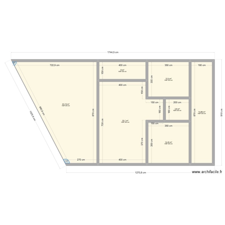 maison lassaad 2. Plan de 7 pièces et 122 m2