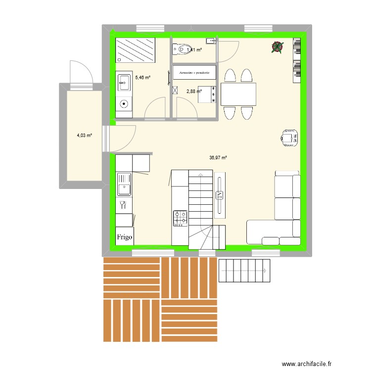 ChezSim-VMartin1. Plan de 5 pièces et 51 m2