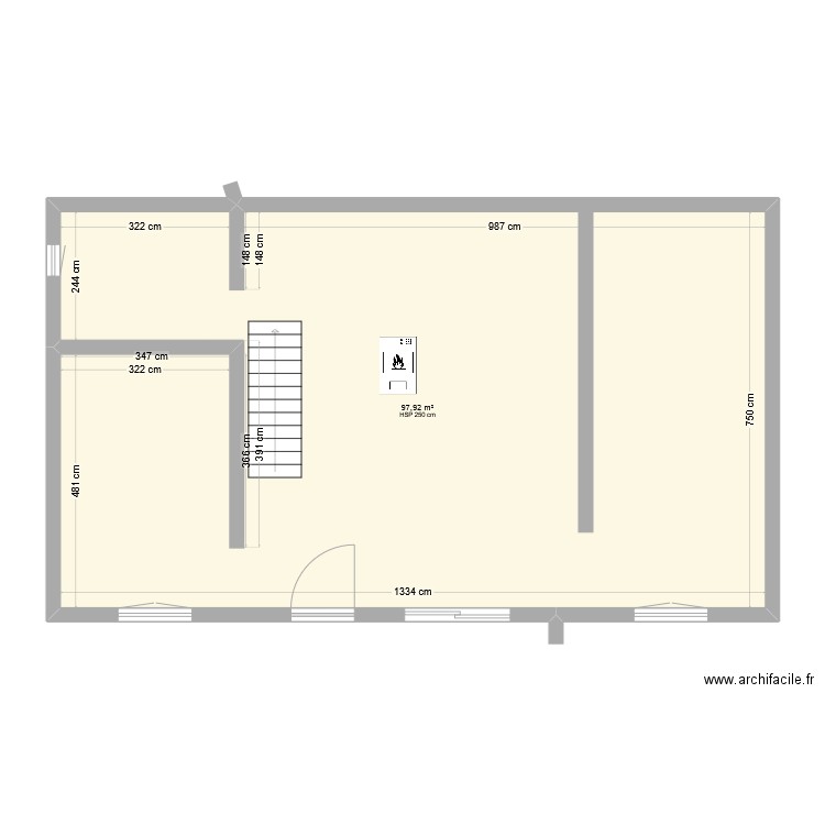 MaisonBois2Niv+TerrasseToit. Plan de 1 pièce et 98 m2