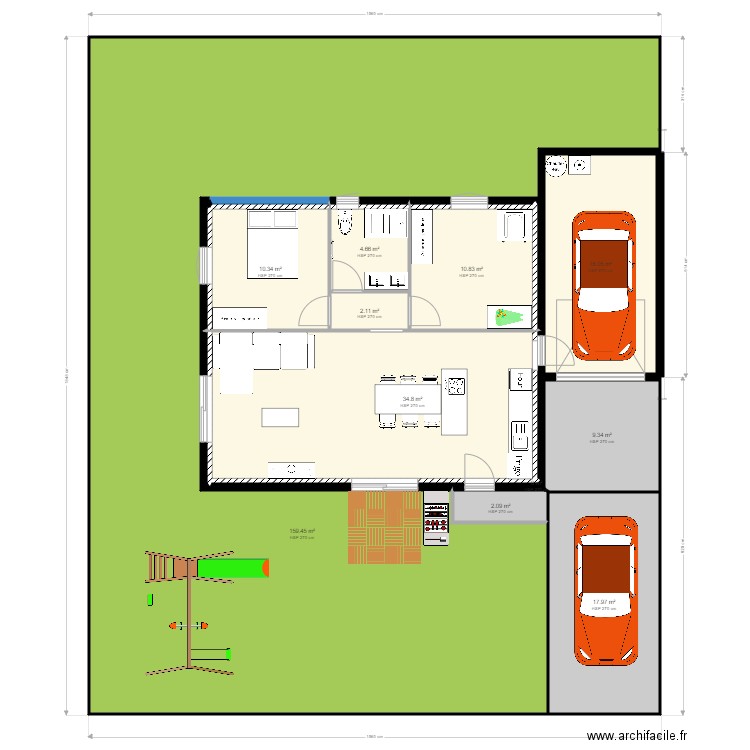 adrien. Plan de 11 pièces et 270 m2