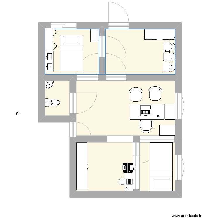 projet 2025. Plan de 4 pièces et 25 m2