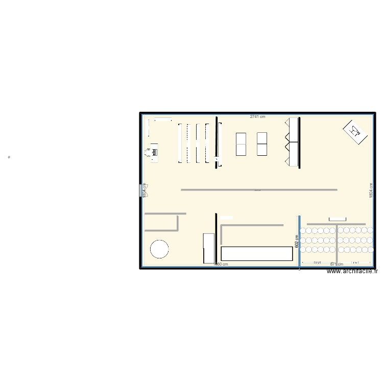 zénith de Pau. Plan de 1 pièce et 494 m2