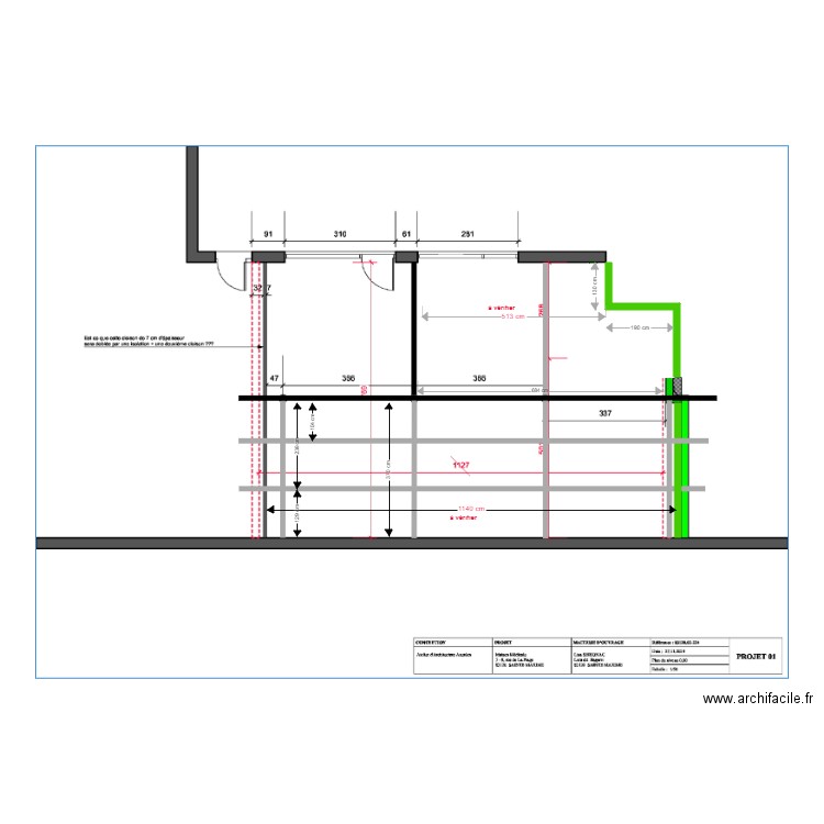 Ste Maxime cotation en plan 4. Plan de 0 pièce et 0 m2