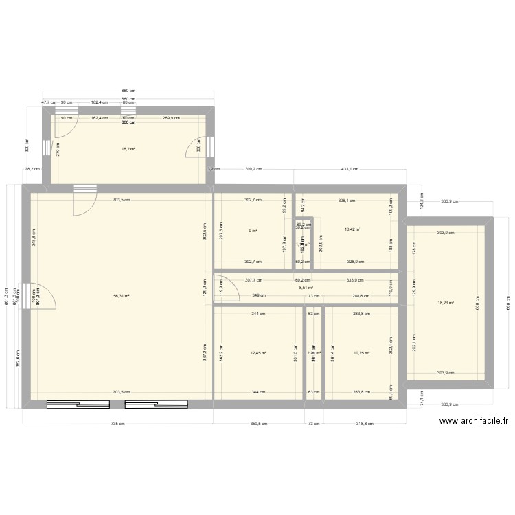 maison cellier ouest. Plan de 10 pièces et 145 m2