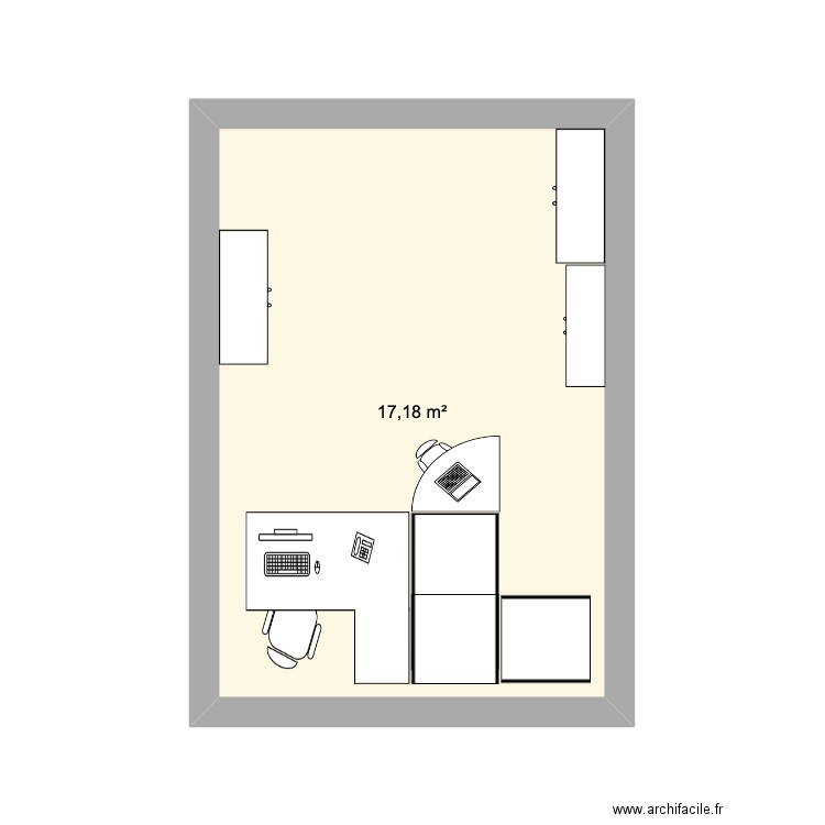 Lautrec. Plan de 1 pièce et 17 m2