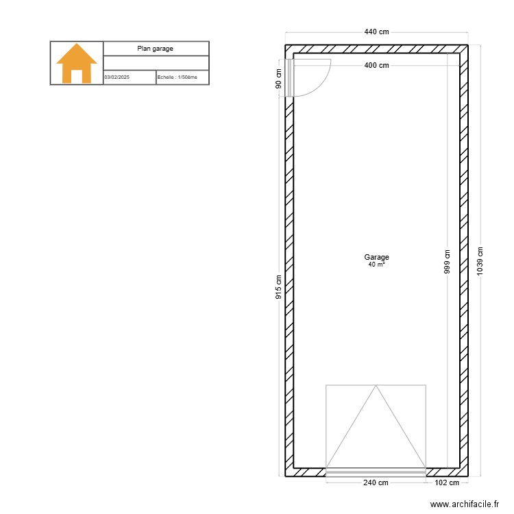 plan tati . Plan de 1 pièce et 30 m2