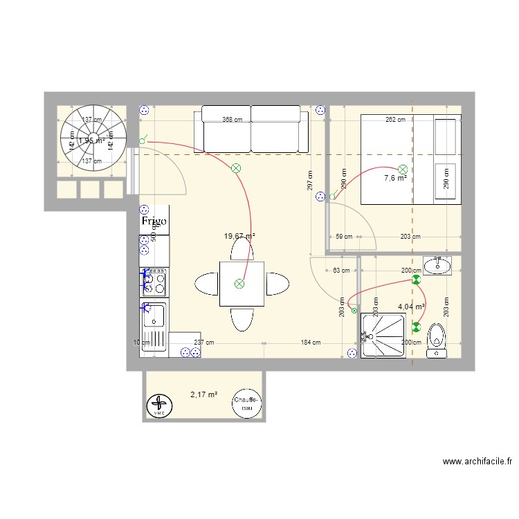 CLEMENCE LE GALL. Plan de 8 pièces et 36 m2