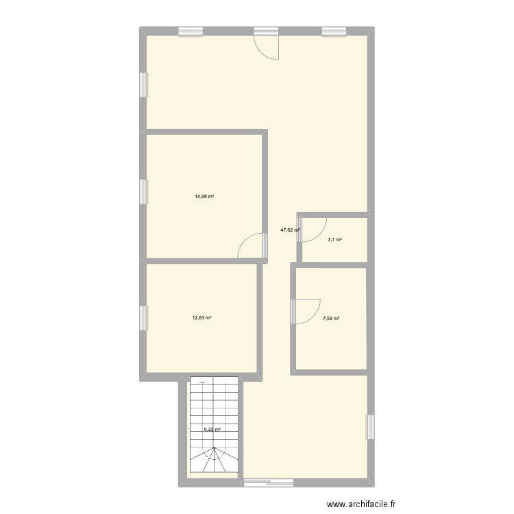 prise 2. Plan de 6 pièces et 101 m2