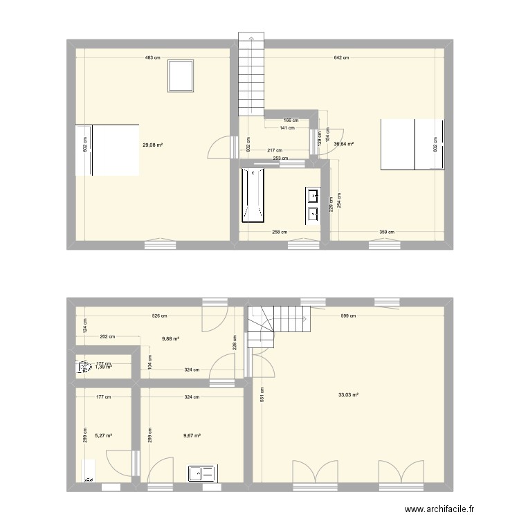 Maison roncq. Plan de 7 pièces et 125 m2