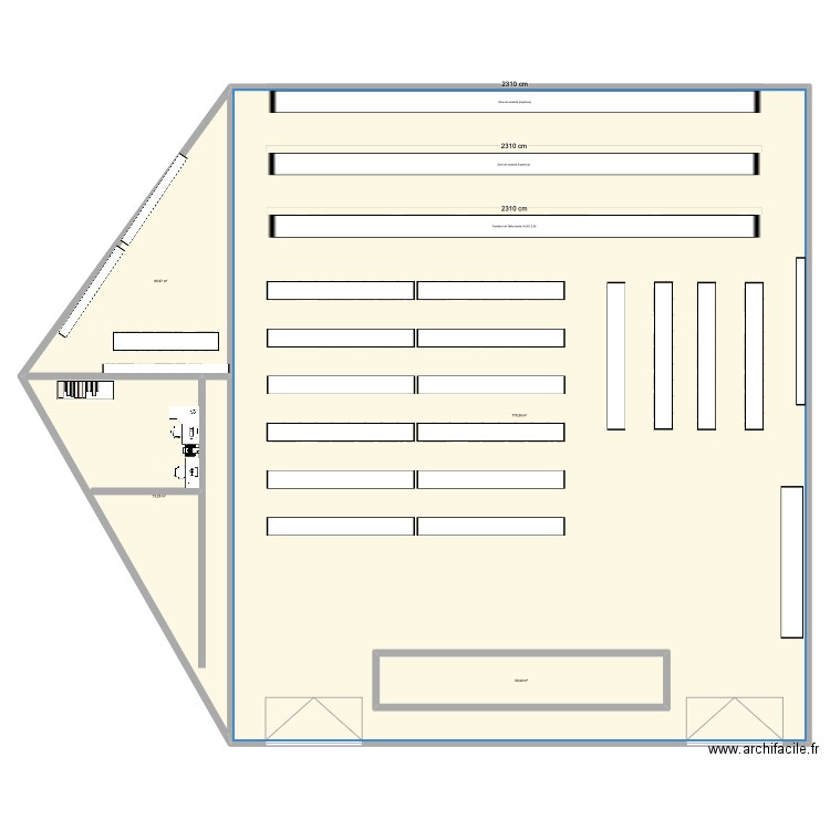 Depot 1. Plan de 4 pièces et 974 m2