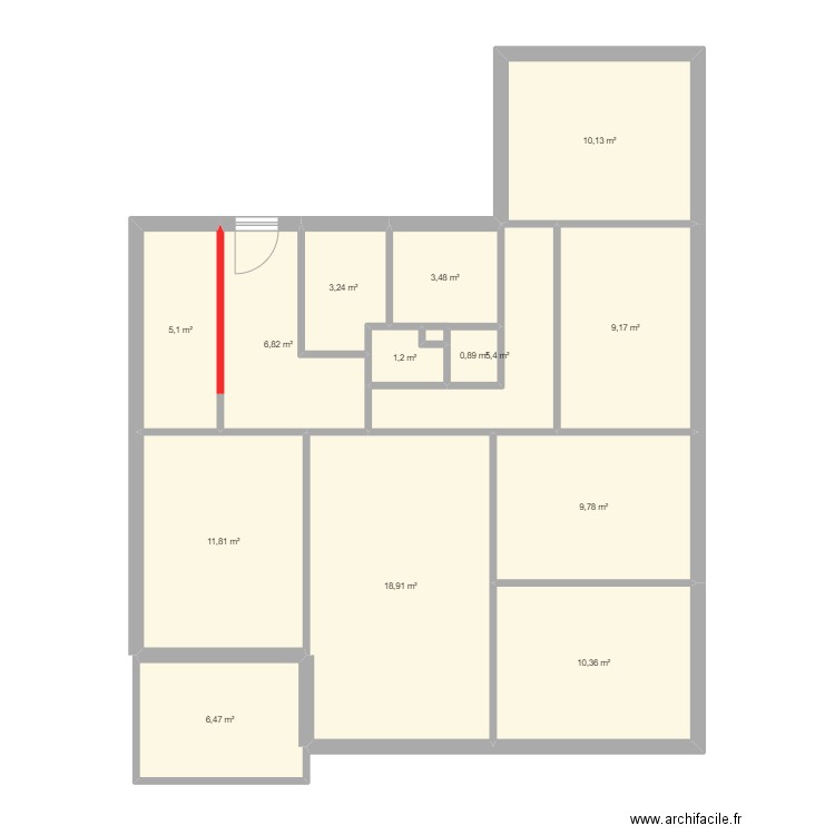 aix - modif. Plan de 14 pièces et 103 m2