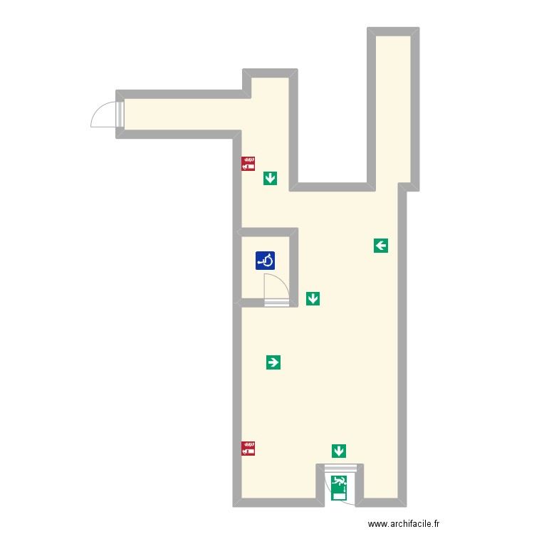 tab2. Plan de 2 pièces et 61 m2