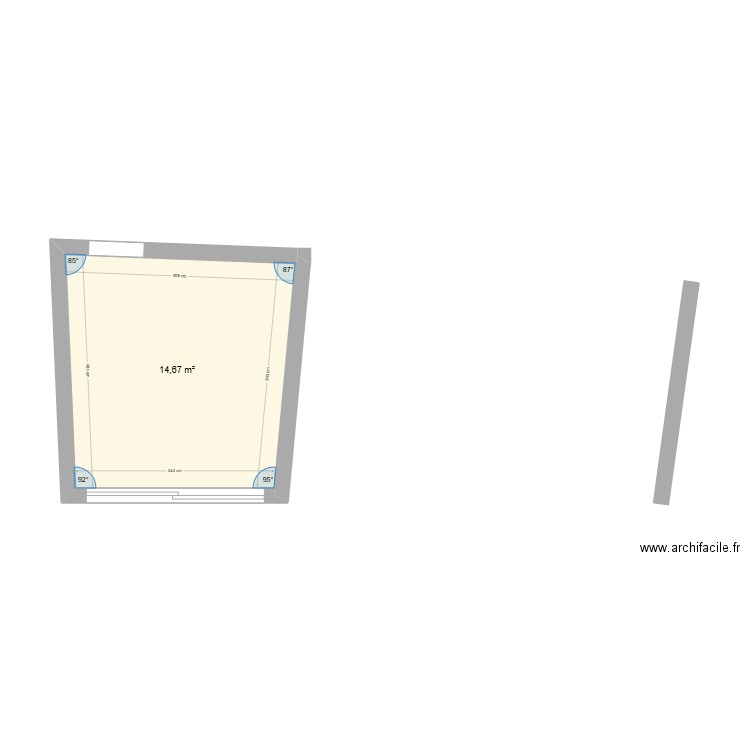 GAGLIARDO. Plan de 1 pièce et 15 m2