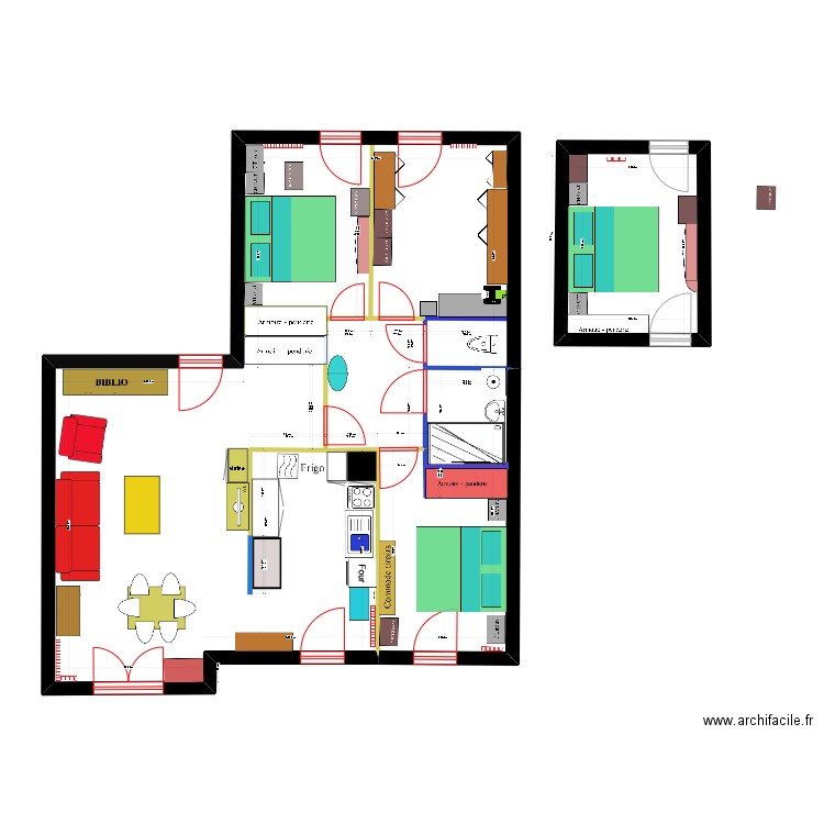 2025  FEVRIER. Plan de 3 pièces et 92 m2