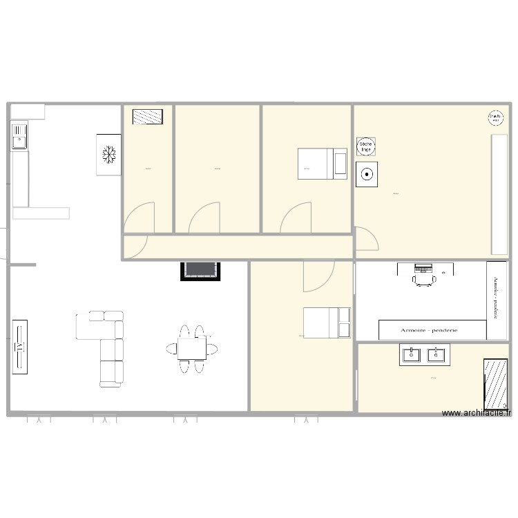 maison. Plan de 8 pièces et 1419 m2