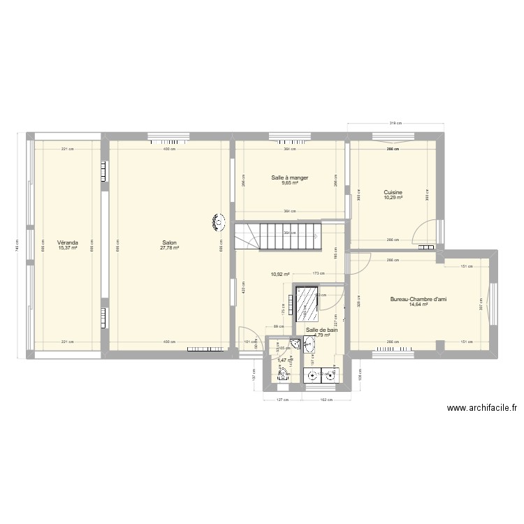 romilly-Rdc-projet-4. Plan de 8 pièces et 95 m2