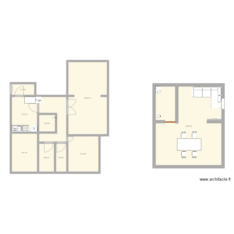 home. Plan de 10 pièces et 109 m2